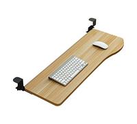 Vassoio per tastiera, tastiera ergonomica sotto il cassetto della scrivania per tastiera con morsetto di fissaggio sul ripiano estraibile per tastiera (Light walnut, 77 x 65 x 25 cm)
