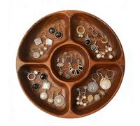 Vassoio per tavolino da caffè, a 5 scomparti per snack, vassoio alimentare, per snack, salumi, dolci dolci, antipasti, colazione, frutta, sala da pranzo pic-nic, banchetti