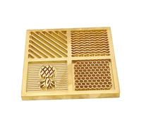 Vassoio per Timbri per Cubetti di Ghiaccio in Ottone Addensato con 4 Motivi, Ampia Applicazione Vassoio per Designer di Ghiaccio Produzione Rapida per Bar a Casa