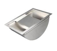 Vassoio per transazioni, in acciaio inox 304, per registratore di cassa, per biglietteria, vassoio con finitura spazzolata, per banche, stazioni di servizio