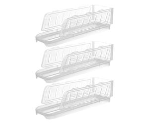 Vassoio per uova - Scaffale automatico pieghevole a 3 livelli, dispenser impilabile per frigorifero | Supporto per organizer per porta laterale del bancone della cucina per la casa, l'appartamento, la