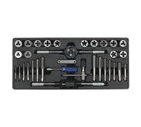 Vassoio Per Utensili Con Set Di Maschi E Dadi 33 Pezzi - Sealey TBT26 Nuovo