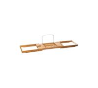 Vassoio per Vasca da Bagno Estensibile in Bambu 70/105x22cm