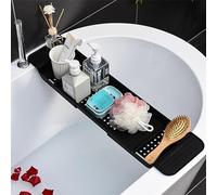 Vassoio Per Vasca Da Bagno Estensibile In Plastica, Mensola Regolabile, Portaoggetti Per Libri, Candela, Bicchiere Da Vino, Telefono