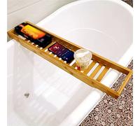 Vassoio per vasca da bagno, regolabile, per libri, vino, tavolette e altro, accessorio perfetto per il bagno per rilassarsi e prendersi cura di sé