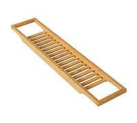 Vassoio per Vasca da Bagno,Vassoio Vasca Colazione Letto,Mensola da Vasca da Bagno,Multifunzionale Vassoio Portaoggetti in bambù 74x15x3.7cm (Naturale)