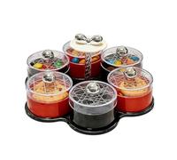 Vassoio Per Verdure Con Coperchio - Espositore Per Antipasti Multi-sezione, Per Snack Rotante, Vassoio Per Servire Feste Con Coperchio Per Tavolo Da Festa Bambini Viaggi Picnic Catering Hosting