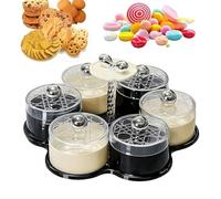 Vassoio Per Verdure Con Coperchio - Espositore Per Antipasti Multi-sezione, Per Snack Rotante, Vassoio Per Servire Feste Con Coperchio Per Tavolo Da Festa Bambini Viaggi Picnic Catering Hosting