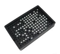 Vassoio per viti in plastica antistatica, 14 x 9 cm, per viti da 0-4,0 mm, disposizione delle viti e conteggio, strumento di organizzazione a dissipazione statica, uso industriale ed elettronico (2,5