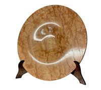 Vassoio Piatto Centrotavola in Marmo Rosso Verona Artigianato Home Decor Ø 40cm