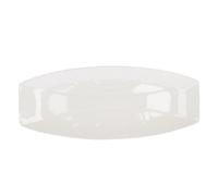 Vassoio Piatto in Ceramica Bianco Rettangolare 46,5 x 19 cm
