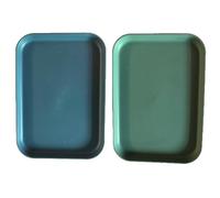 Vassoio Piccolo Rettangolare Mini Vassoio XUEHOU 2 Pezzi Vassoio per Colazione Cucina Vassoio per Fast Food Vassoio da Tè Vassoio da Portata Riutilizzabile per Cucina Blu Scuro e Verde Scuro