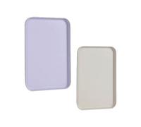 Vassoio Piccolo Rettangolare Mini XUEHOU 2 Pezzi Vassoio per Colazione e Fast Food Vassoio da Tè e Portata Riutilizzabile Viola e Bianco