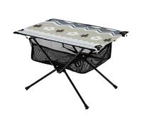 Vassoio pieghevole con design colorato a righe geometriche lavabile fresco forniture da campeggio con borsa portaoggetti per cucinare all'aperto picnic campeggio viaggio