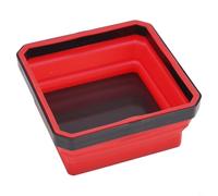 Vassoio pieghevole in silicone per organizzare viti, rondelle, dadi e piccoli oggetti hardware su cassette degli attrezzi o banchi da lavoro (rosso)