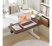 Vassoio pieghevole per tastiera, 40 x 20 cm, supporto ergonomico per scrivania per casa e ufficio, design compatto, finitura marrone, ideale per un maggiore comfort e produttività