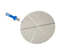 Vassoio Pizza Alluminio 6 Spicchi Triangoli 45 cm GiMetal - Piatto Taglia Pizza