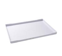 Vassoio Plastica Rettangolari per Vasi, Scola Piatti Lavandino, Design Impilabile, Antiscivolo, Adatti per uso Interno ed Esterno(White,34x24x2.1cm/13x9.4xx1in)