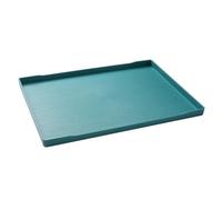 Vassoio Plastica Rettangolari per Vasi, Scola Piatti Lavandino, Design Impilabile, Antiscivolo, Adatti per uso Interno ed Esterno(Green,30x22x2.1cm/12x9x1in)