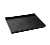 Vassoio Plastica Rettangolari per Vasi, Scola Piatti Lavandino, Design Impilabile, Antiscivolo, Adatti per uso Interno ed Esterno(Black,24x18x2.1cm/9.4x7x1in)