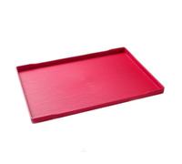 Vassoio Plastica Rettangolari per Vasi, Scola Piatti Lavandino, Design Impilabile, Antiscivolo, Adatti per uso Interno ed Esterno(Pink,40x28.5x2.2cm/16x11x1in)