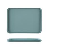 Vassoio Plastica Vassoio da portata for ristorante, antiscivolo, antigraffio, in plastica, for alimenti, vassoio tè for uso domestico, organizer cucina, 2 dimensioni(Green,S 29.3x21x1.6cm)