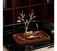 Vassoio porta anelli da ingresso con supporto in lega di zinco Elegante vassoio