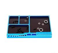 Vassoio porta attrezzi con bilancia integrata per auto e barche in scala 1/8 1/12, parti di precisione per organizzazione e manutenzione, spazio di lavoro (blu)