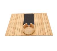 Vassoio Porta Divano Tavolino Portatile con Bracciolo per Tazze da caffè, Snack e Telefoni, Vassoio Antiscivolo per Bracciolo Divano Bambusoideae 16,3x13,2 Pollici