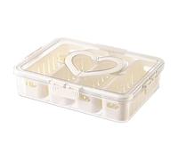 Vassoio Porta Frutta - Materiale Plastico, Box Spuntini, Box Insalata | Contenitore Multiuso Con Coperchio Ermetico A Scomparti, Organizer Alimenti Per Cucina Pranzo Lavoro Viaggio Snack Ufficio