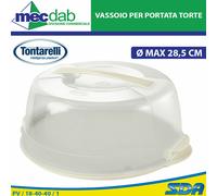 Vassoio Porta Torte e Crostate Con Coperchio Max Ø 28,5 Cm Tontarelli