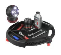 Vassoio Porta Utensili con 4Ruote e Luce Led integrata per Lavoro Sotto Macchina
