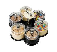 Vassoio Porta Verdure con Coperchio | Contenitore Girevole con Scomparti per Esposizione di Alimenti - Vassoio per Verdure con Coperchio - ideale per Bambini, Adulti, Viaggi, Picnic, Catering, Ricevim