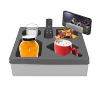 Vassoio Portabicchieri per Divano, Contenitore per Divano in Silicone e Plastica con Supporto per Telefono, Portabevande Anti-goccia per Divano, Snack, Telecomando per Auto e