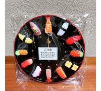 Vassoio portacampioni di cibo con orologio da parete SUSHI con supporto...