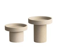 Vassoio portacandele in ceramica Set di 2 supporto alto con base for candele profumate Decorazione rustica for la casa Accento for tavolo, mensola del camino