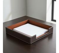 Vassoio Portadocumenti in Pelle Design Elegante Vaschetta Portacarte A4 Robusto