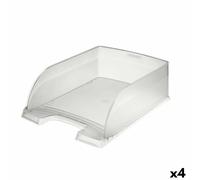 Vassoio portadocumenti Leitz 52330003 A4 polistirene Trasparente (4 Unità ) NEW