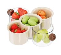 Vassoio Portafrutta Vassoio Rotante a 360° con Scomparti per Verdure