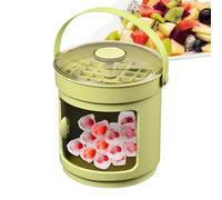 Vassoio Portaghiaccio con Coperchio e Contenitore | Vassoio Multi Scomparti per Congelatore,Sformatura Facile a Pressione Rotante Contenitore con Secchiello - per Bevande Fredde Cubetti Fa