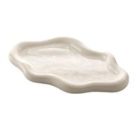 Vassoio portagioie in ceramica, piatto portaoggetti a forma di nuvola, porta braccialetti, anelli, collane, accessorio for foto, espositore for profumi Per Creazione Di Gioielli(White)