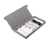 Vassoio portaocchiali, Custodia organizer for occhiali da sole multicolore 38x18,5x3,5 cm(Grey)