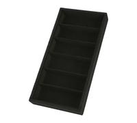 Vassoio Portaocchiali per Occhiali Da Organizer per Occhiali Da Sole Contenitore Porta Gioielli Orologi in Velluto con Sei Scomparti Adatto a Ca, Nero