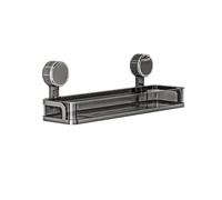 Vassoio portaoggetti a ventosa for bagno, montato a parete, senza foratura, organizer multifunzione for cosmetici, articoli da toeletta, scolapiatti(40cm-Gray)