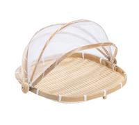 Vassoio portaoggetti artigianale dotato di rete integrata per protezione aliment