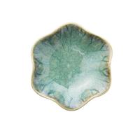 Vassoio portaoggetti in ceramica a forma di loto, vassoio creativo verde for la decorazione gioielli, contenitore for, da scrivania(Color 1)