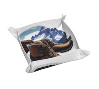 Vassoio portaoggetti in pelle per attrezzatura da alpinismo, portachiavi, monete, orologi, orecchini e altri accessori, un must per la casa