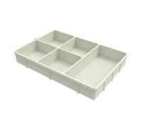 Vassoio portaoggetti in silicone organizzato con scomparti per stazione Smores adatto per uso bancone bar (beige)