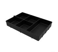 Vassoio portaoggetti organizzato in silicone con scomparti per stazione Smores adatto per uso bancone bar (nero)