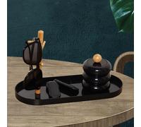 Vassoio portaoggetti per chiavi in bambù con espositore per gioielli ramo per